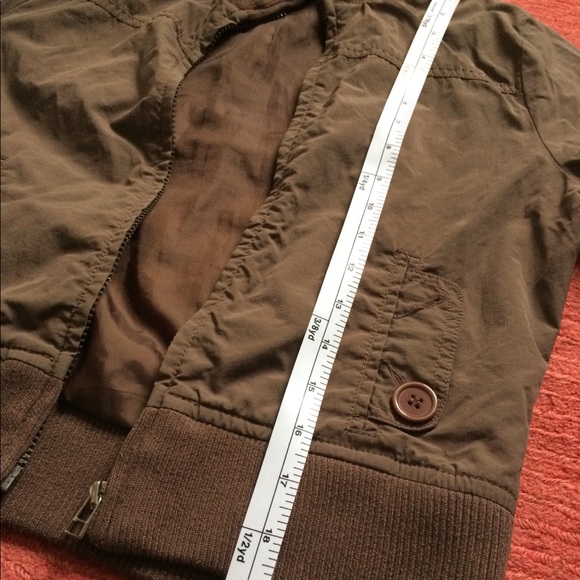 Cropped Bomber Jacket in Brown - Picture 5 of 6